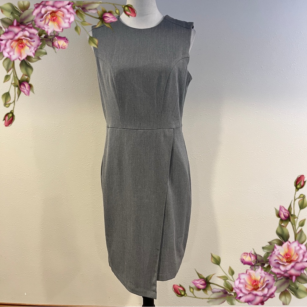 Merona Gray sleeveless fitted mini dress‎ size 10